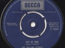 ROLLING STONES 45: OUT OF TIME b/w JIVING SISTER FANNY  UK DECCA  NM & NM  1975