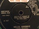 THE BEATLES  - HELLO GOODBYE - PARLOPHONE - 45 FACTORY  SAMPLE STICKER