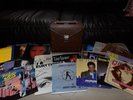 Vintage 45 rpm Tote Box with 50 7