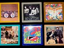 DIY 6 Handmade Wood & Cork Drink Coasters BYRDS WHO STONES ELTON LED ZEPPELIN