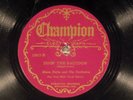 78 RPM - Glenn Parks Orch. / Bud Carson Collegians, Champion 15617, EE-  Jazz