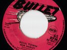 BOB MARLEY - SOUL TOWN b/w Let The Sun Shine On Me on BULLET label from UK