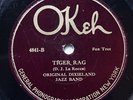 ORIGINAL DIXIELAND JAZZ BAND 'TIGER RAG/ BARNYARD BLUES’ OKEH 4841 RARE