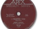 1957 JIMMY BOWEN Country 78 RPM Record. Warm Up to Me Baby