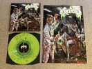 Mortician Re-Animated Dead Flesh Color Vinyl Yellow Green Splatter w/ Poster HTF