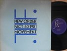 New Order ORIG OZ LP Movement NM ’81 Factory FACOZ 1007 Joy Division Post Punk