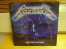 METALLICA - Ride The Lightning - UK Early Press LP W/Inner MFN 27 1986 - EX/VG