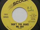 Rare Northern Soul CHUCK BRIDGES Don't You Make Me Cry / I Love SCOOP 45 HEAR
