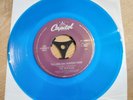 BEATLES THE LONG AND WINDING ROAD ON BLUE VINYL IN EXCELLENT CONDITION 45 RPM .