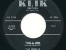 NOBLES Ting-A-Ling / Poor Rock 'N' Roll KLIK Rare Doo Wop RnR 45 Hear