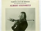 ALBERT STEINMETZ - BACH partita no.2 for solo violin RARE private SIGNED  LP NM
