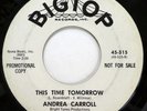 ANDREA CARROLL 45 This time tomorrow/The Doolang BIGTOP teen Girl Group  Jr 2699