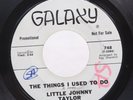 Little Johnny Taylor 45 rpm Thing I Used To Do & Zig Zag Lighting 1966 Blues