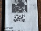 Ozzy Osbourne - Diary of a Madman 1981 original tour spec rider Randy Rhoads