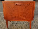 VINTAGE VINYL ALBUM RECORD TEAK CABINET   REPOLISHED     FREE UK POSTAGE