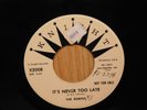 The Robins promo RnB 45 Its Never Too Late bw A Little Bird Told Me on Knight