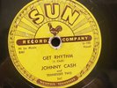Johnny Cash Get Rhythm I Walk the Line Original 1956 SUN Records 10 INCH 78 RPM