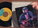 NEIL YOUNG - Rockin' In The Free World - REPRISE 80s rock 45 + picture sleeve