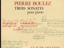 Pierre Boulez, Claude Helffer - Trois Sonates Pour Piano (LP)
