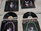 kiss vinyl solo albums. All 4 members with inserts.  With poster that matches.