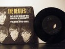 THE BEATLES 7 Inch 45 Do you want to know a secret_thank u girl 1964 Vee-Jay PS