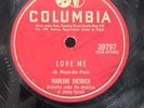 78 RPM Love Me Come Rain Or Come Shine Marlene Dietrich Columbia 39797 A11