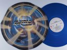 STRYPER The Yellow And Black Attack ENIGMA LP VG+ blue vinyl die-cut cover n