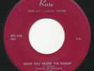 CHARLIE BROWN & CISCO KIDS - You Heard The Gossip - ROSE - Rockabilly C&W 45