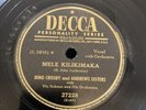 Decca 78 RPM Bing Crosby & Andrews Sisters - Mele Kilikimaka 27228 E+