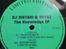 DJ DISTROI & BOYKZ. THE KNOWLEDGE E.P. LTD ED, HARDCORE BREAKS VINYL, BAD BOI.