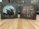 RARE VINTAGE PLASTIC RECORD HOLDERS,  ART DECCO.    MADE IN GERMANY  1960'S