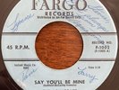 The Aquatones Say You'll Be Mine Rare Doo Wop Autographed Copy Fargo VG+ 45