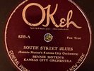 Okeh 8255 Bennie Moten Kansas City Orc SOUTH STREET BLUES 78 rpm 1924 JAZZ