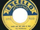 PEACHEROOS - Every Day My Love Is True / Be Bop Baby - EXCELLO- Doo Wop R&B 45