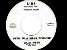 POPCORN/SOUL/JAZZ-JILLA WEBB-DEVIL IN A MANS DISGUISE/AM I BLUE-LION 100