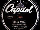 Martha Tilton Texas Polka / I'll Walk Alone 78 PLAY GRADED Fully Tested