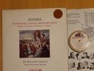 HMV ASD 286 SARGENT HANDEL WATER MUSIC AND ROYAL FOREWORKS MUSIC