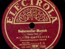 MILITÄR-ORCHESTER Badenweiler-Marsch / Deutschlandlied Schellackplatte S6598
