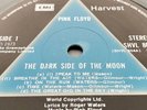 Pink Floyd SOLID BLUE TRIANGLE 1st UK press A2 B2 Dark Side Of The Moon Nr MINT