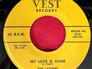 The Ladders - Hey Pretty Baby / My Love Is Gone - Vest - RARE ORIG DOOWOP 45