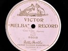 MELBA, Nellie, sop. Rigoletto: Caro nome. 78 Victor 95016. Mauve Melba label