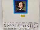 Felix Mendelssohn Bartholdy 5 Symphonies Karajan Berlin Boxed Set of 4 LPs