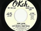 Northern Soul 45 - Larry Williams & Johnny Watson - Too Late - Okeh - VG++ mp3