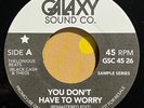 funk edit 7” DORIS & KELLEY You Don’t Have To Worry NEW Galaxy Sound HEAR