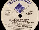 ADALBERT LUTTER & HARTUNG Mensch, laß dich gegen Pessimismus impfen 78rpm  S8627
