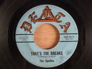 The Apollos  That's The Breaks/Country Boy  RARE  Garage (DC Area Group)