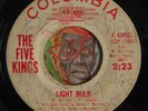 HEAR Five Kings 45 Light Bulb / Don't Send Me COLUMBIA R&B doo wop rocker