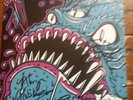 Uk subs 2, 7inch singles the beast and predator  Fully autographed Red and blue