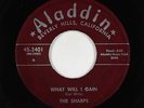 Doo-Wop/R&B 45 - Sharps - What Will I Gain/Shufflin' - Aladdin - mp3