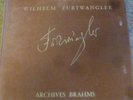 FURTWANGLER / BRAHMS archives  / SOCIETE WILHELM FURTWANGLER 5 LP